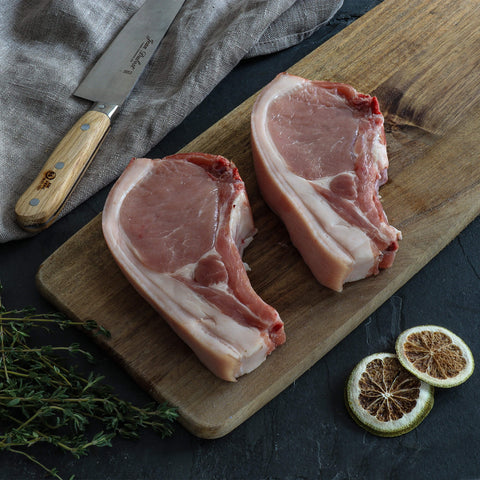 Thick Cut Welsh Pork Loin Chops On The Bone