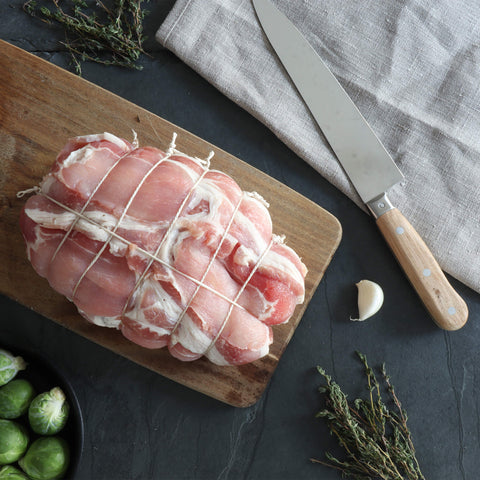 Christmas British Whole Chicken Boned & Rolled Wrapped in Bacon